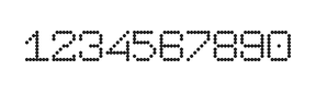 7×9数字点阵字体 ddN79AA1270