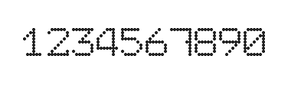 7×9数字点阵字体 ddN79AA1278