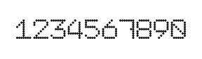 7×9数字点阵字体 ddN79AA1291
