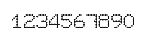 7×9数字点阵字体 ddN79AA1314