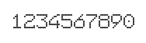 7×9数字点阵字体 ddN79AA1315