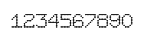 7×9数字点阵字体 ddN79AA1316