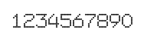 7×9数字点阵字体 ddN79AA1322
