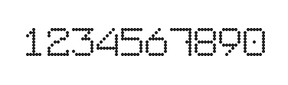 7×9数字点阵字体 ddN79AA1347