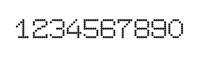 7×9数字点阵字体 ddN79AA1355