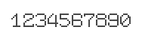 7×9数字点阵字体 ddN79AA1366