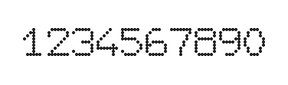 7×9数字点阵字体 ddN79AA1368
