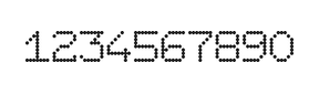 7×9数字点阵字体 ddN79AA1390