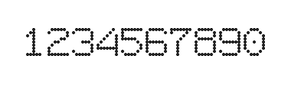 7×9数字点阵字体 ddN79AA1394