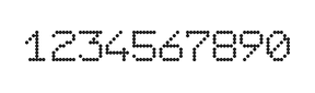 7×9数字点阵字体 ddN79AA1410