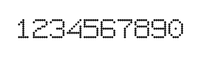 7×9数字点阵字体 ddN79AA1412
