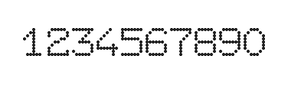7×9数字点阵字体 ddN79AA1425