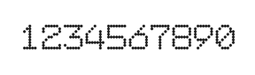 7×9数字点阵字体 ddN79AA1427