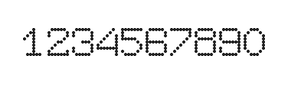 7×9数字点阵字体 ddN79AA1432