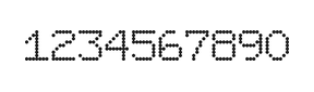 7×9数字点阵字体 ddN79AA1433