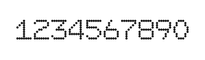 7×9数字点阵字体 ddN79AA1434