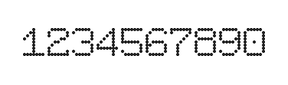 7×9数字点阵字体 ddN79AA1443