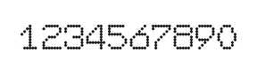 7×9数字点阵字体 ddN79AA1450