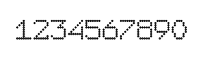 7×9数字点阵字体 ddN79AA1454