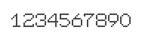7×9数字点阵字体 ddN79AA1456