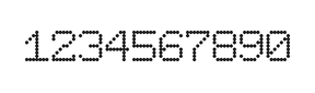 7×9数字点阵字体 ddN79AA1464
