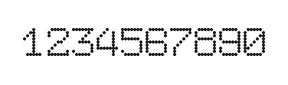 7×9数字点阵字体 ddN79AA1468