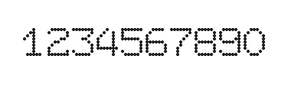 7×9数字点阵字体 ddN79AA1471