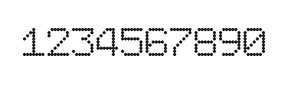 7×9数字点阵字体 ddN79AA1472