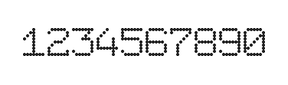 7×9数字点阵字体 ddN79AA1490