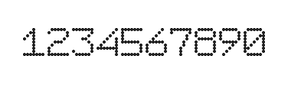 7×9数字点阵字体 ddN79AA1499
