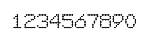 7×9数字点阵字体 ddN79AA1508