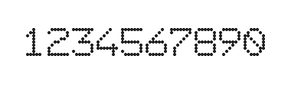 7×9数字点阵字体 ddN79AA1515