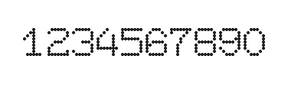 7×9数字点阵字体 ddN79AA1518