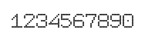 7×9数字点阵字体 ddN79AA1520