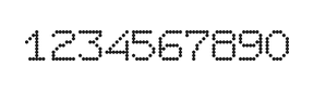 7×9数字点阵字体 ddN79AA1524