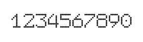 7×9数字点阵字体 ddN79AA1530