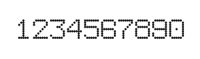 7×9数字点阵字体 ddN79AA1539