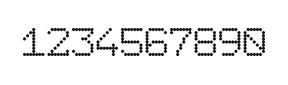 7×9数字点阵字体 ddN79AA1543