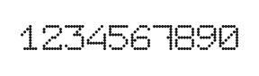 7×9数字点阵字体 ddN79AA1550