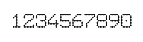 7×9数字点阵字体 ddN79AA1551