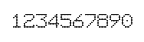 7×9数字点阵字体 ddN79AA1554