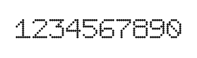 7×9数字点阵字体 ddN79AA1568