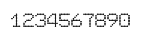 7×9数字点阵字体 ddN79AA1580