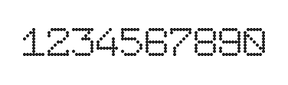7×9数字点阵字体 ddN79AA1589