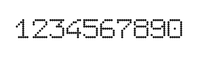 7×9数字点阵字体 ddN79AA1594