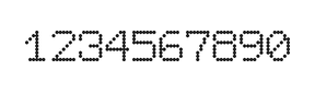 7×9数字点阵字体 ddN79AA1599