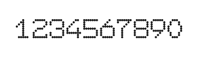 7×9数字点阵字体 ddN79AA1600