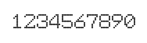 7×9数字点阵字体 ddN79AA1602