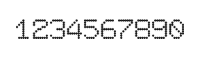 7×9数字点阵字体 ddN79AA1603