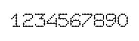 7×9数字点阵字体 ddN79AA1621